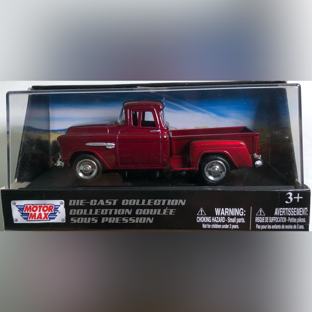 1955 Chevy 5100 Stepside 1:43 Scale Diecast Truck Red